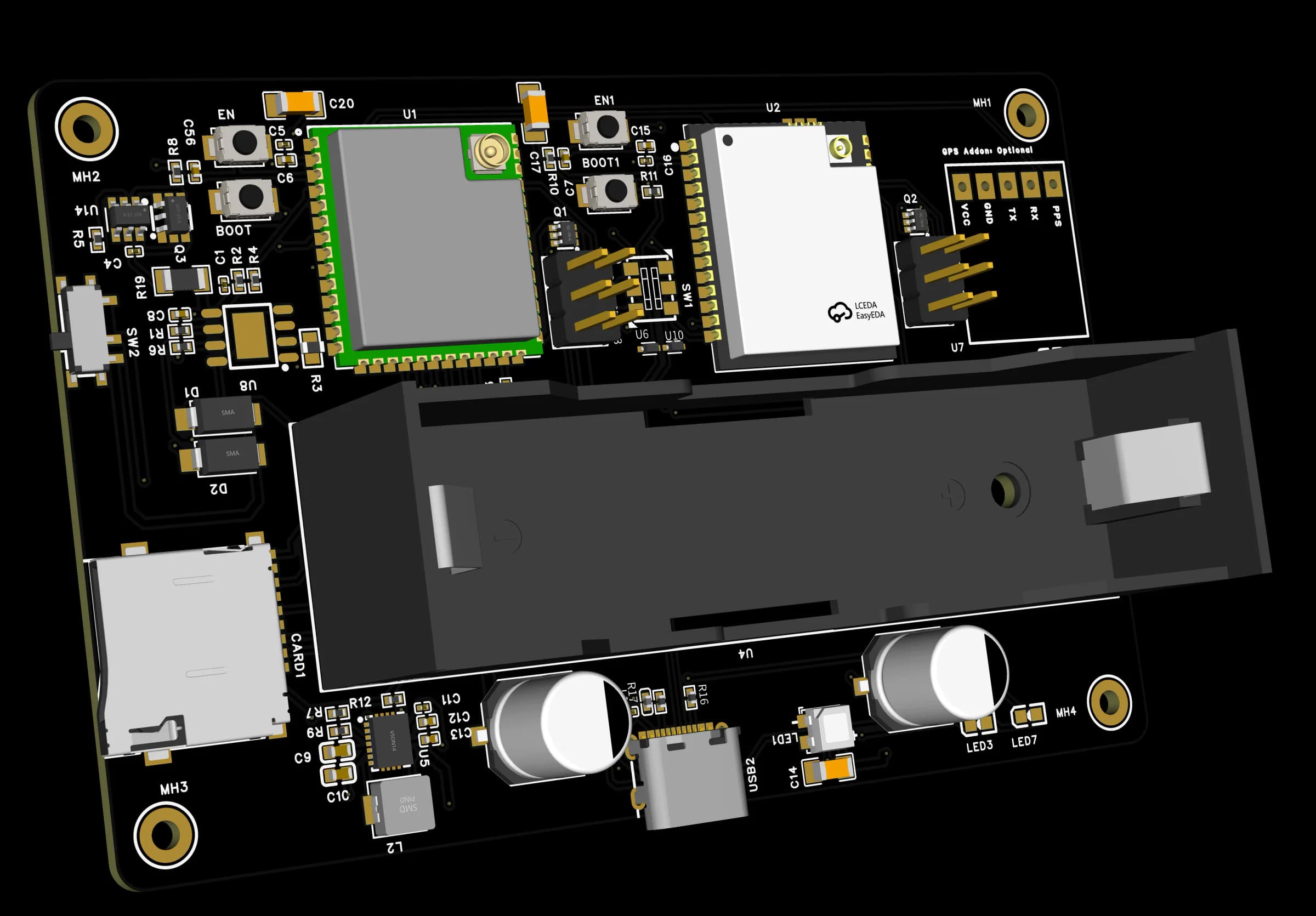 AirLeak Pro board seen from above