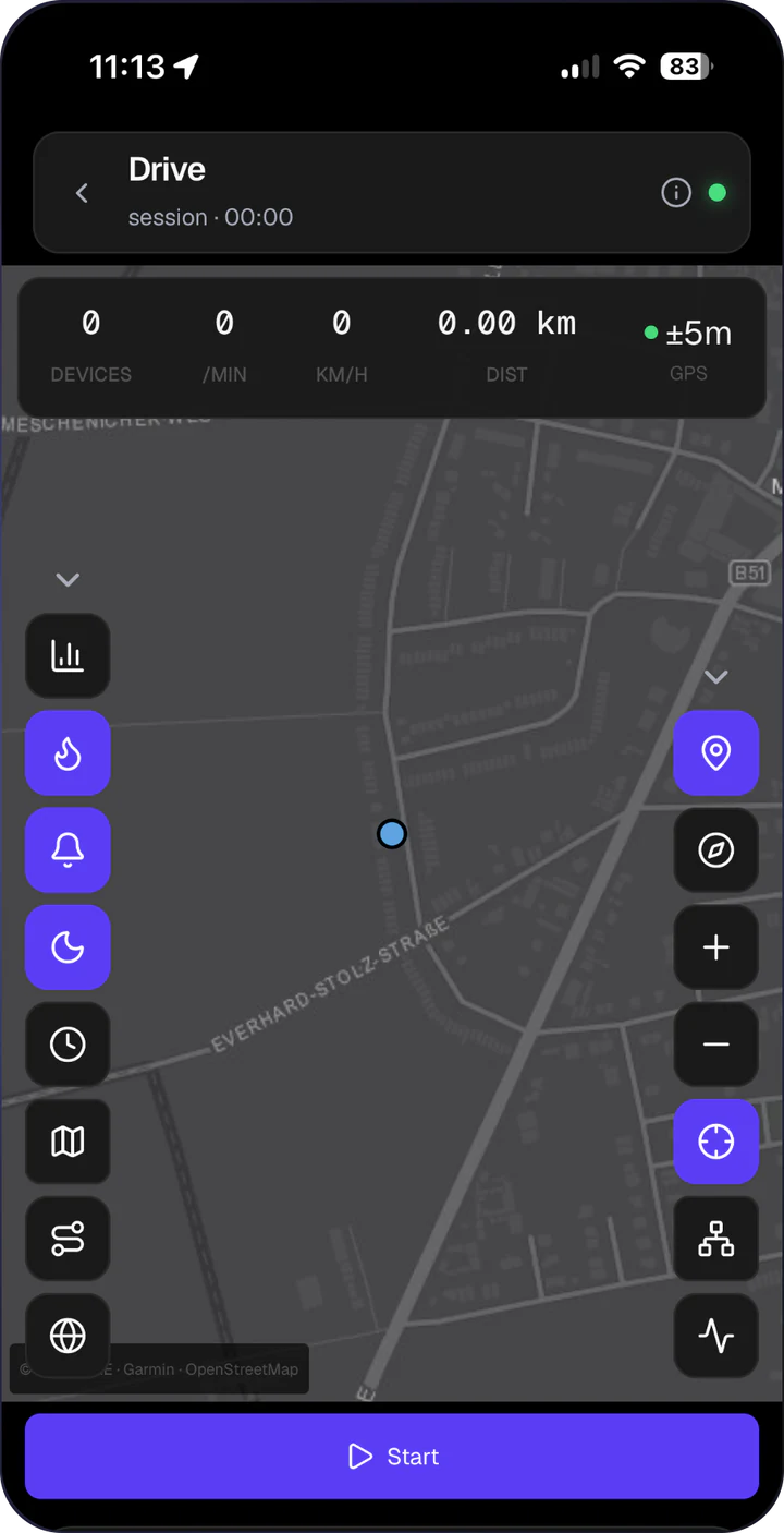 AirLeak Firmware app: Wardrive