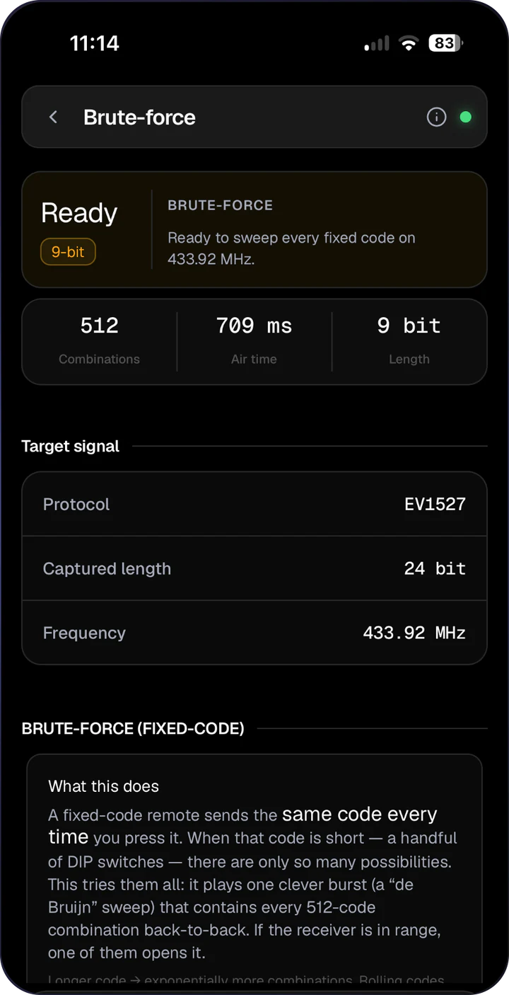 Echo app: Brute force