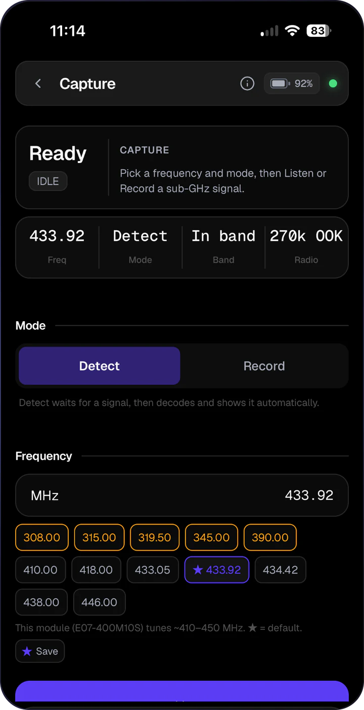 Echo app: Capture