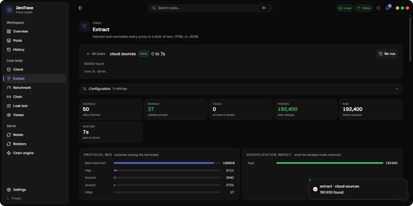 Proxy app: Extract