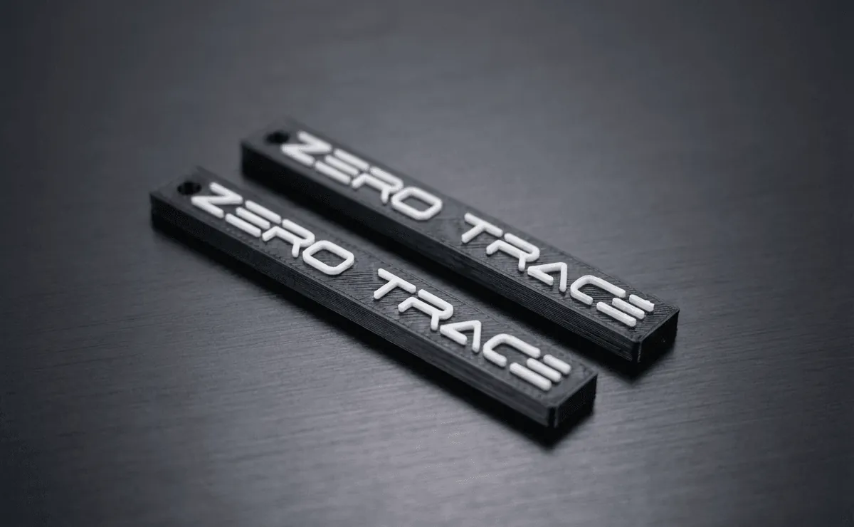 Two ZeroTrace keychains