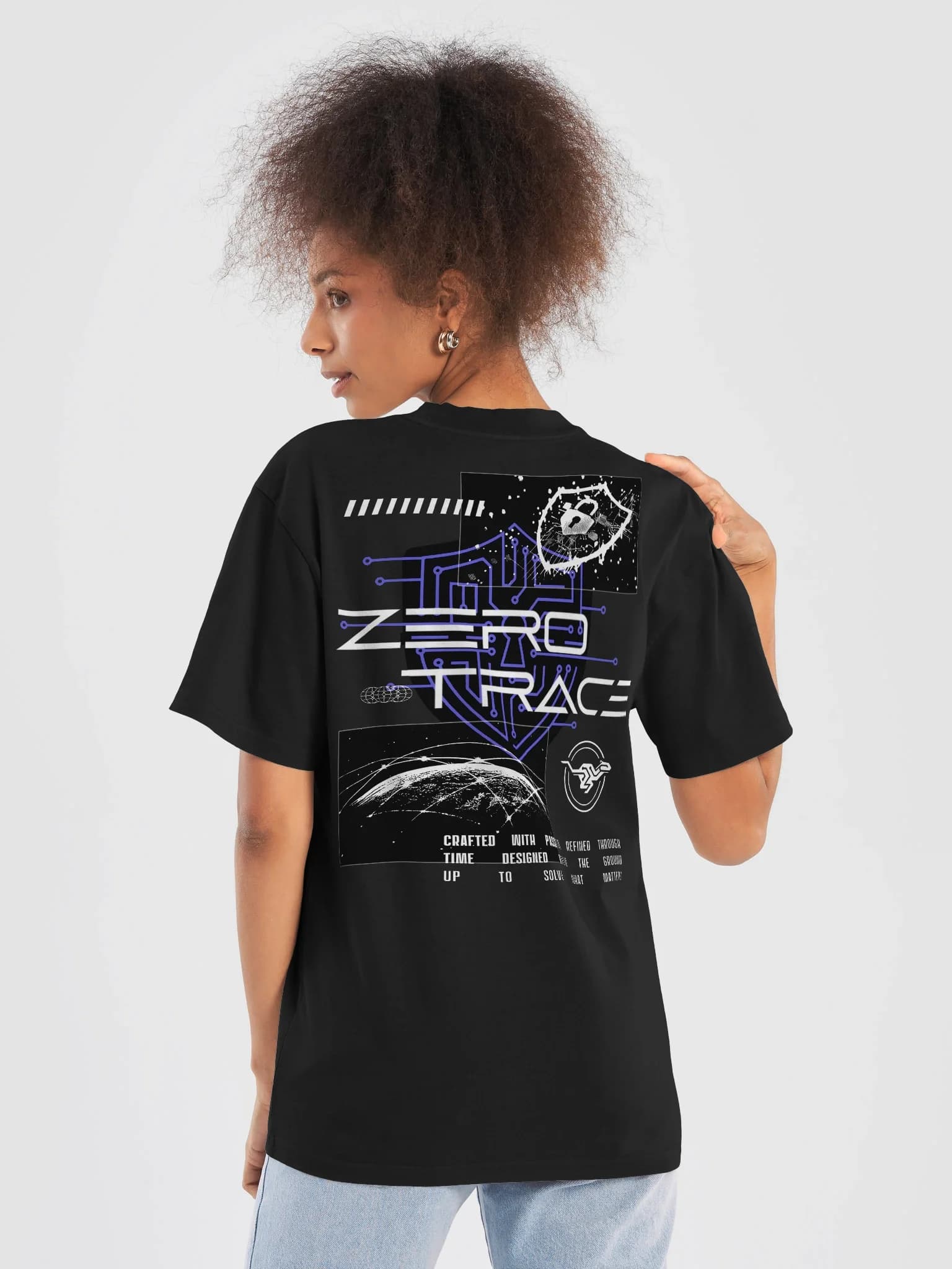 Cipher Lock Oversized Faded T-Shirt, image 4 of 6